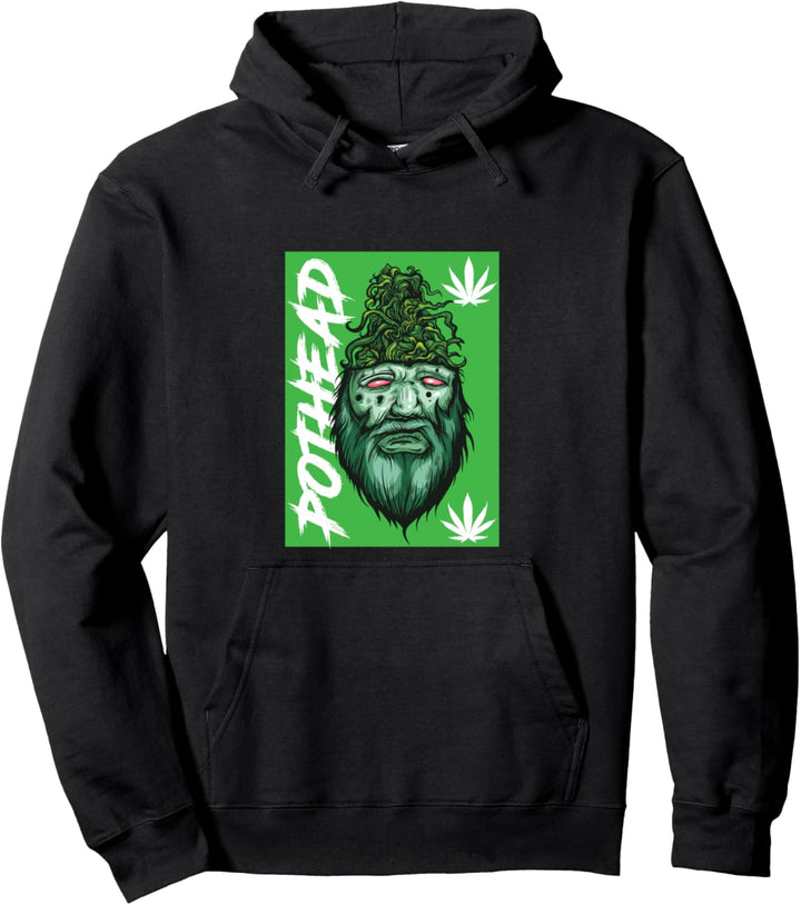 Gras Geschenk Topfkopf und Marihuana Geschenk Pullover Hoodie