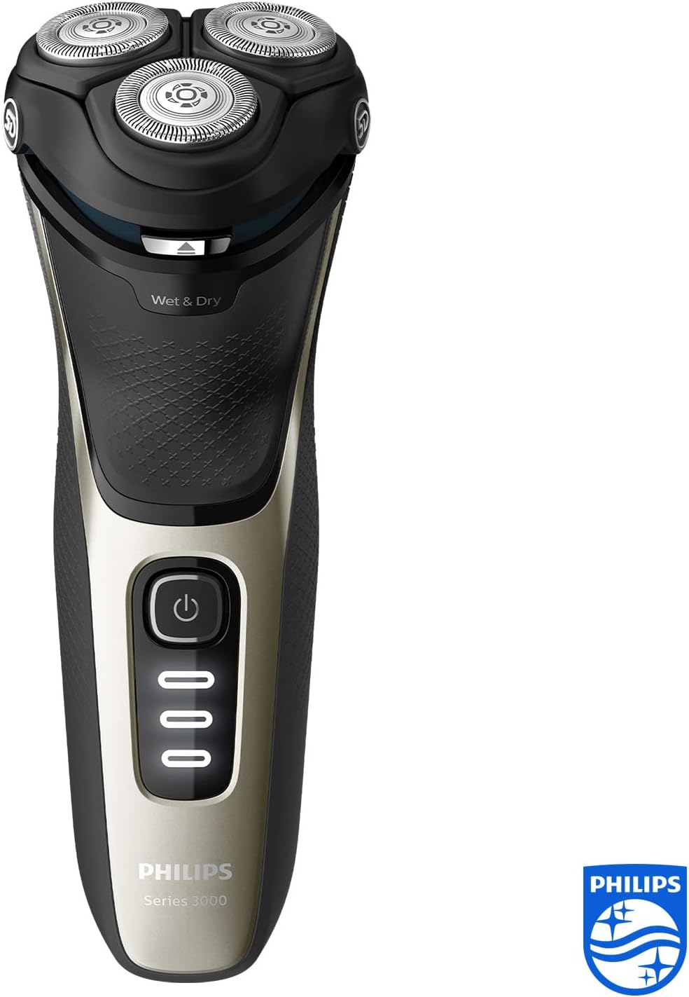 Philips Shaver Series 3000 - Elektrischer Nass- und Trockenrasierer für Herren mit ausklappbarem Tri