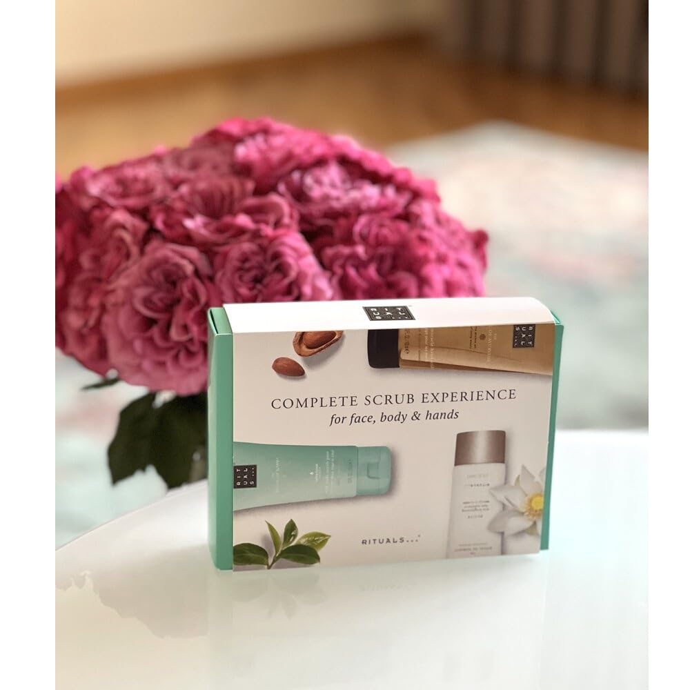 Rituals Komplettes Peeling-Erlebnis für Gesicht, 30 ml, Körper 50 ml und Hände 30 ml Box Geschenk-Se