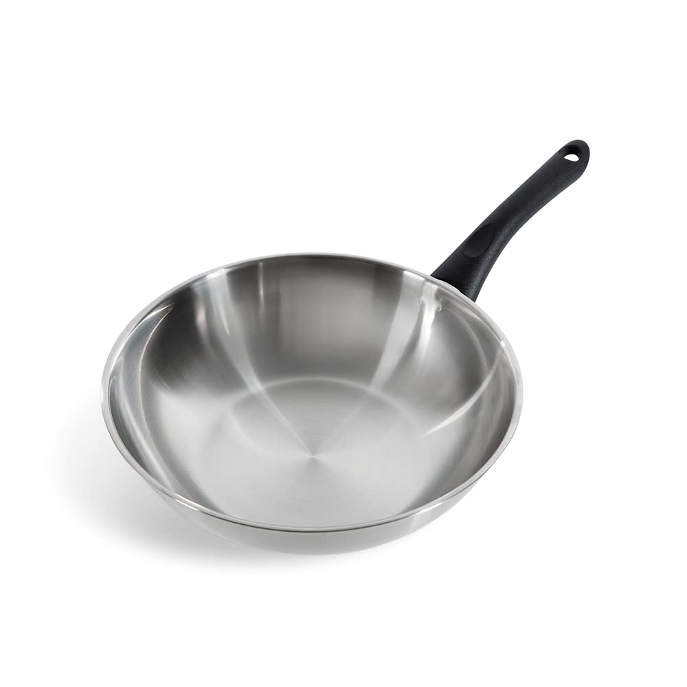 BK Cookware Bold Edelstahl-Wokpfanne, 28 cm, induktionsgeeignet, satiniert, Stay Cool-Griff, spülmas