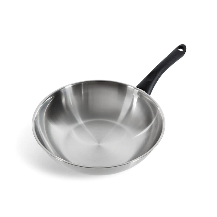 BK Cookware Bold Edelstahl-Wokpfanne, 28 cm, induktionsgeeignet, satiniert, Stay Cool-Griff, spülmas