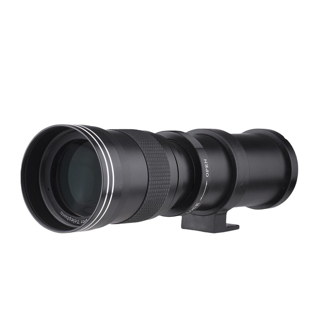 Andoer Kamera-MF-Supertelezoomobjektiv F/8.3-16 420–800 mm T-Mount Universal-1/4-Gewinde Ersatz-Voll