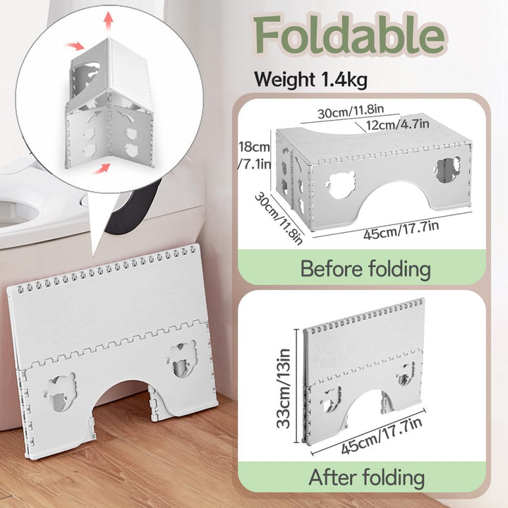 Toilettenhocker Klappbar Erwachsene - Kinder Hocker Badezimmer, WC Hocker Toilette, Klappbarer Toile