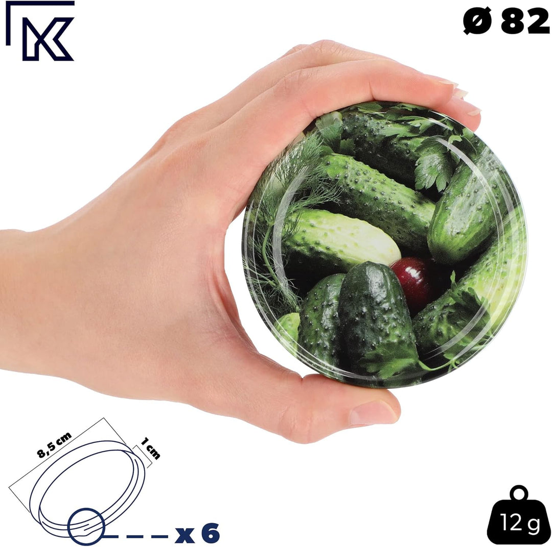 KADAX 100er Set Einmachgläser 250ml TO82 Gurken, Marmeladengläser Vorratsgläser Mason Jar mit Schrau