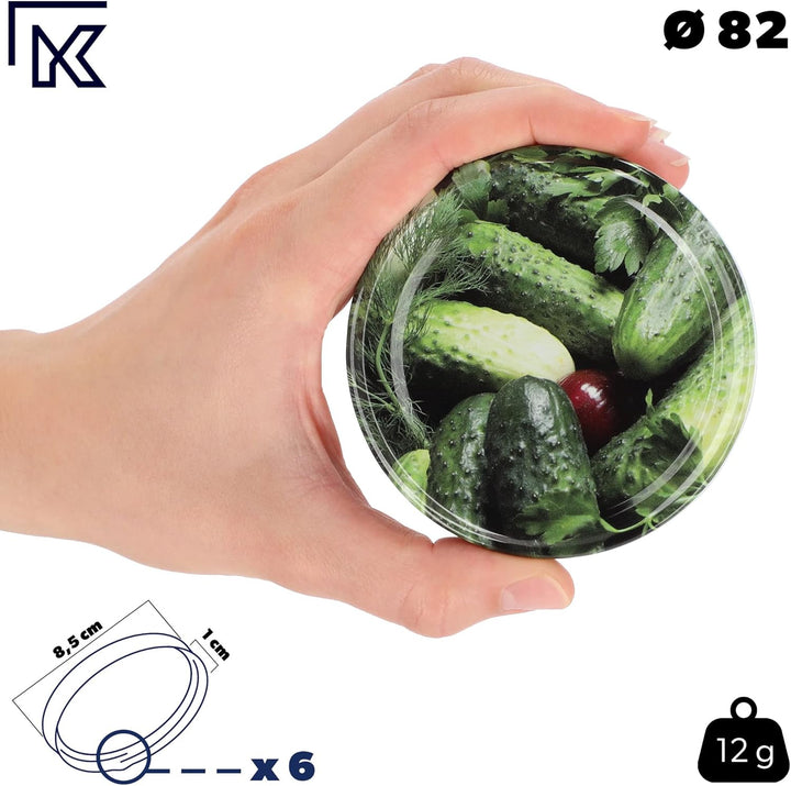 KADAX 100er Set Einmachgläser 250ml TO82 Gurken, Marmeladengläser Vorratsgläser Mason Jar mit Schrau