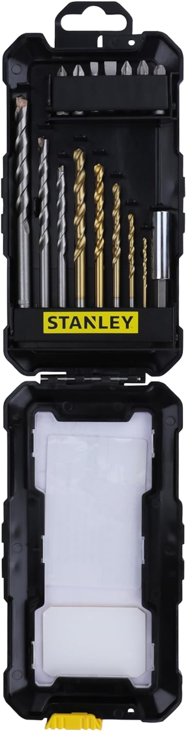 Stanley FatMax sta7221-xj Zubehör-Set Stanley 16 teilig Bohrer zum Bohren und Schrauben. 3 titan (5,