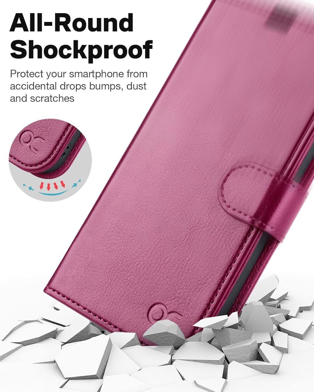 OCASE Kompatibel für14 Hülle(2in1) Leder Stossfestes Case, Abnehmbare magnetische Hülle, Mit Handsch