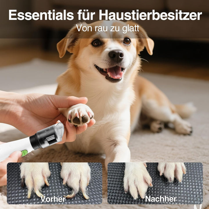 WORKPRO Krallenschleifer für Hunde, Elektrischer Hund Krallenschleifer, Pfotentrimmer mit 6-Gang-Ein