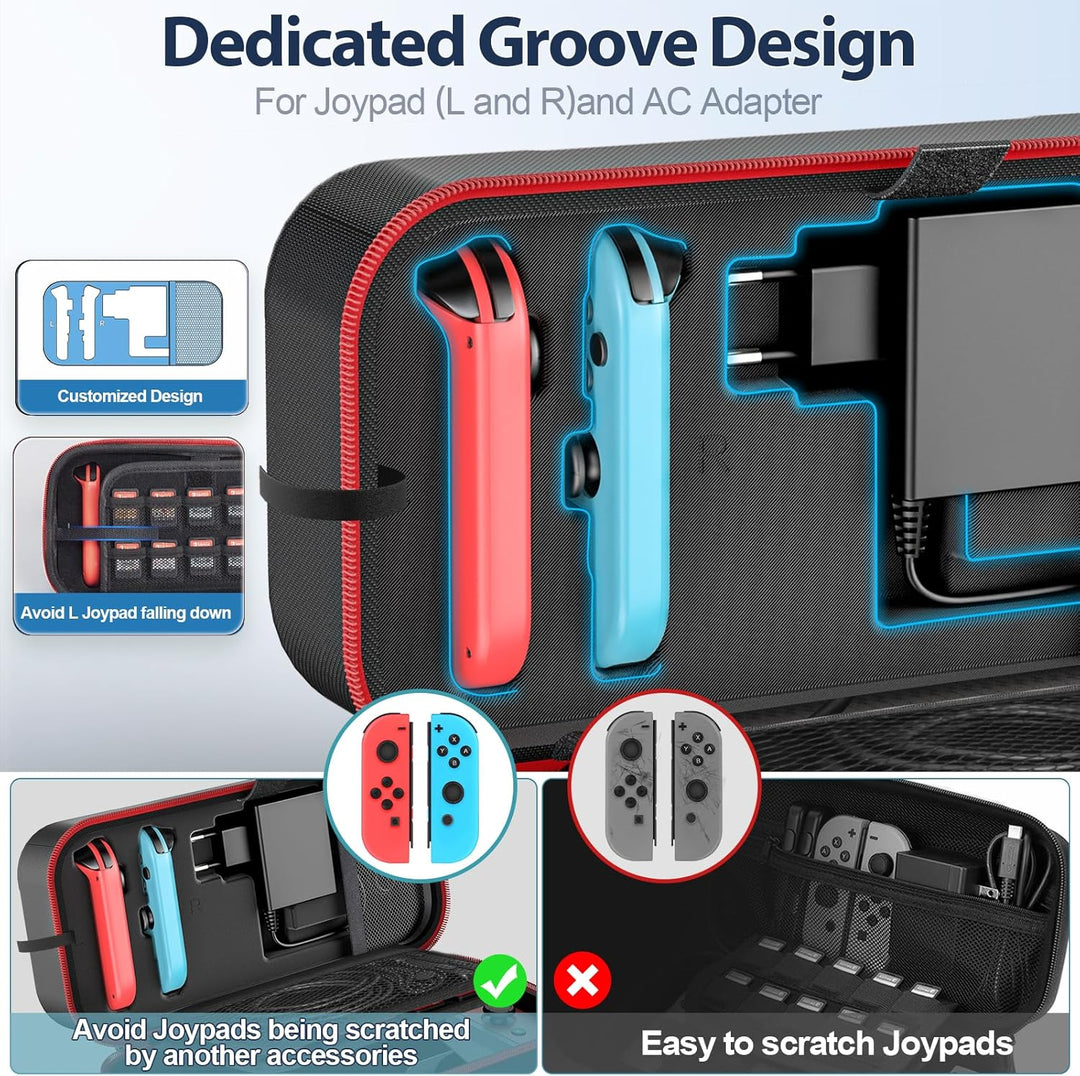 OIVO Switch Tasche kompatibel mit Nintendo Switch/OLED-Modell, Grosse Switch Tragetasche für Joycon