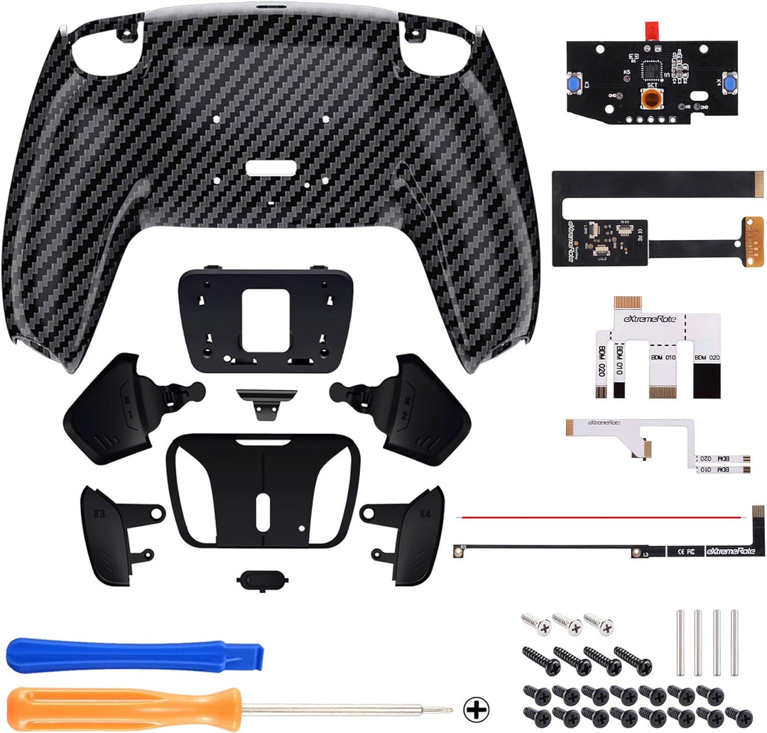 eXtremeRate Programmierbar RISE4 Remap Kit für ps5 Controller BDM-010/020,Remap Board&Rückplate Gehä