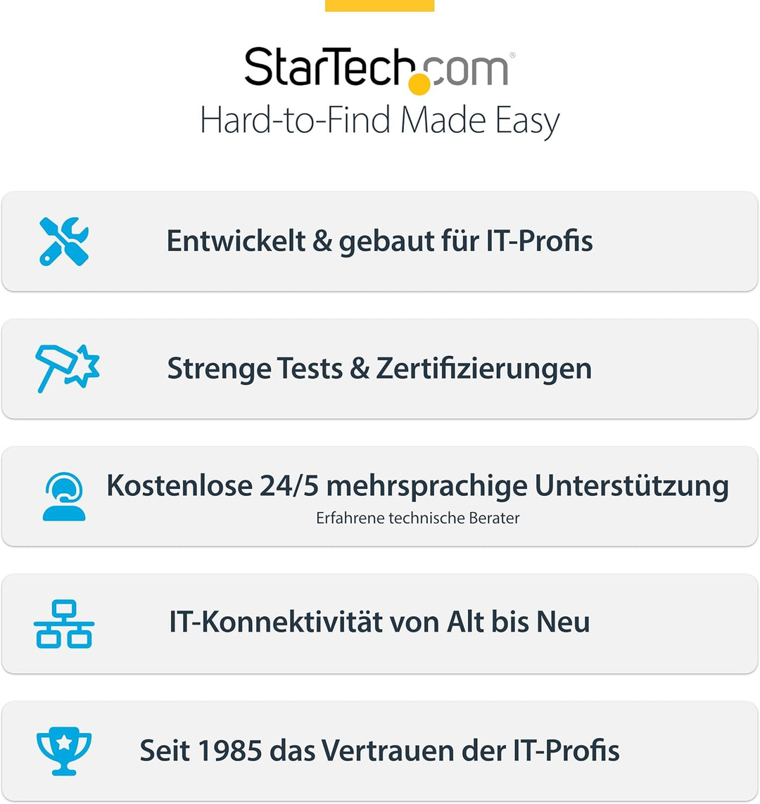 StarTech.com USB-C Dreifach Monitor Dockingstation - HDMI/DP Dreifach 4k USB C Dock - 5x USB Hub- Gb