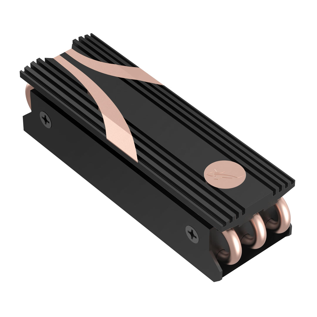 SABRENT M.2 Kühler, Aluminium SSD NVMe Kühlkörper, m.2 Heatsink mit Wärmeleitpad, HeatPipe Kühlkörpe