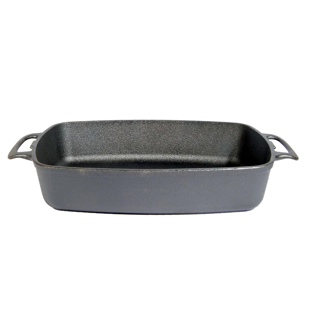 Ungarischer Bräter aus Gusseisen, 7,5 kg, 45 x 27 x 9 cm, 7056 cm³, Schwarz, Ohne Deckel, Geeignet f