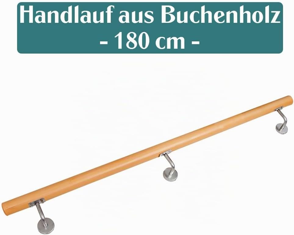 Buche Holz Handlauf Treppengeländer Geländer für Treppe Treppe Wandhandlauf Wand Treppe seitliche Mo