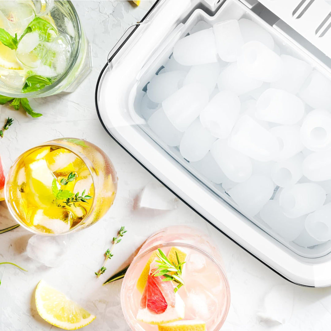 Duronic ICM12 BK Automatische Eiswürfelmaschine | 8 Eiswürfel in 6-8 min | 1 L Wassertank | Bis zu 1