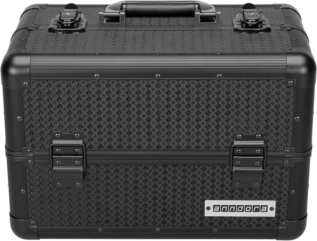 anndora Beauty Case Kosmetikkoffer - Stilvoller Schmuckkoffer, Schminkkoffer mit robustem Aluminiumr