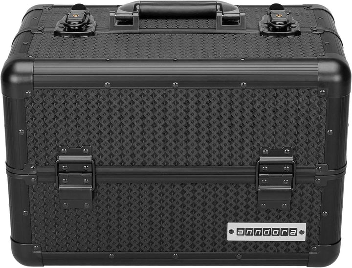 anndora Beauty Case Kosmetikkoffer - Stilvoller Schmuckkoffer, Schminkkoffer mit robustem Aluminiumr