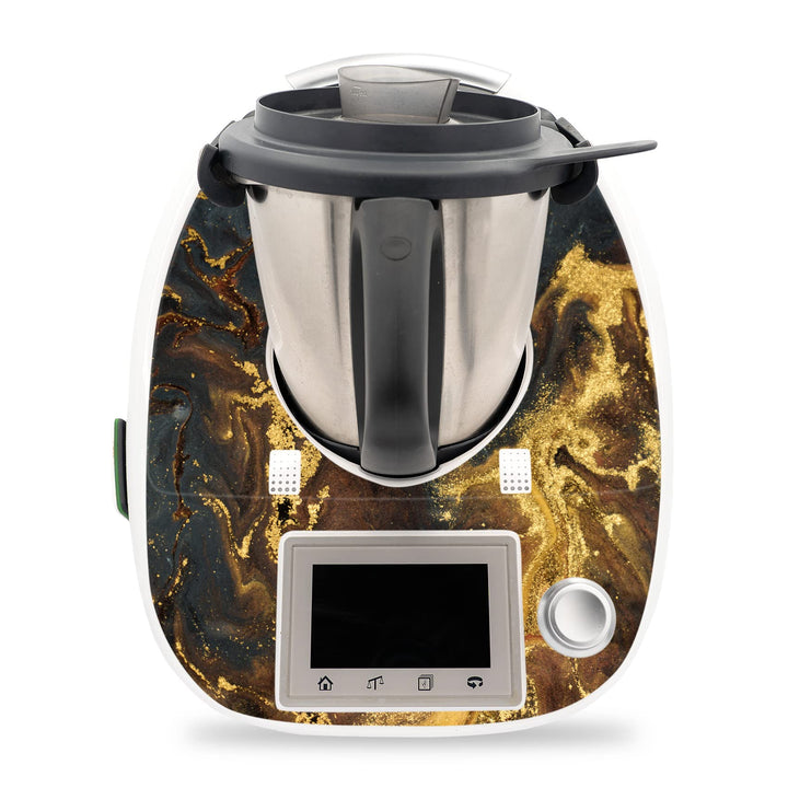 Deko Schutz Aufkleber kompatibel mit Küchenmaschine Thermomix TM5 Design Sticker Klebefolie Zubehör