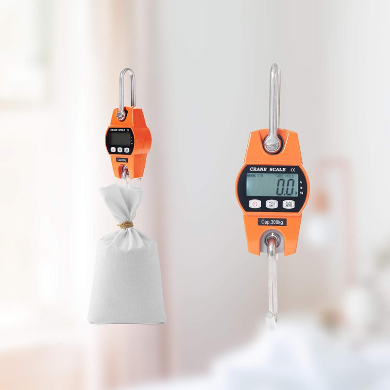 Hyindoor 300KG Hängewaage Elektronische Kranwaage Digitale Zugwaage Wildwaage Crane Massstab mit Hak