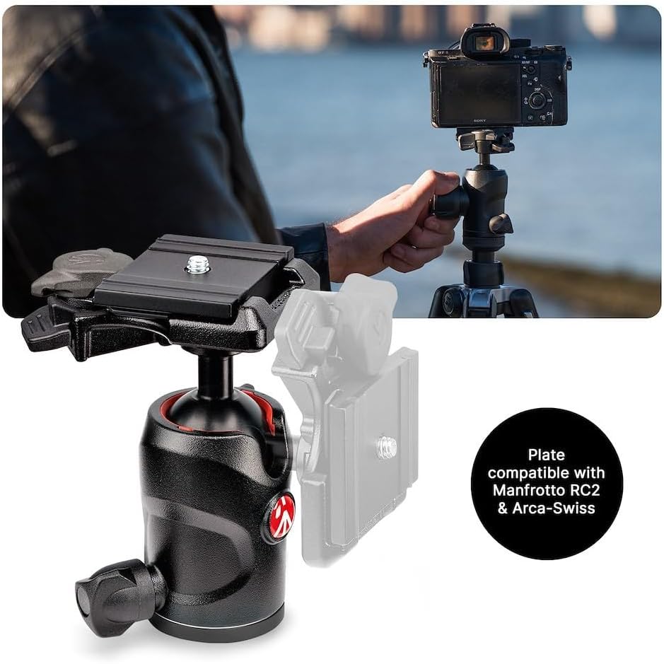 Manfrotto Befree Advanced Alu-Reisestativ mit 4 Segmenten und Kugelkopf, schwarz, Advanced Gear III