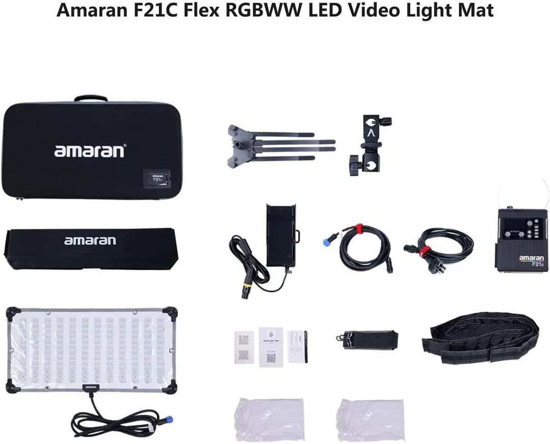 Aputure Amaran F21c 100W RGBWW Flex LED-Videolichtmatte mit Wabengitter, zweifarbiges 2500 K bis 750