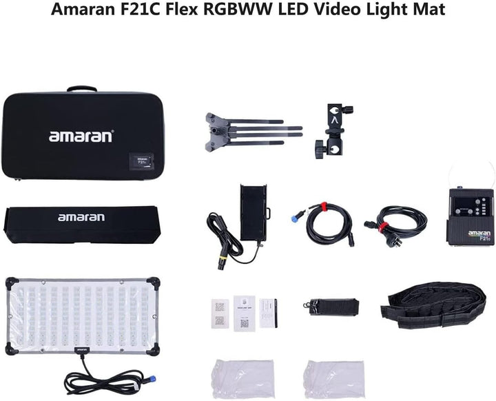 Aputure Amaran F21c 100W RGBWW Flex LED-Videolichtmatte mit Wabengitter, zweifarbiges 2500 K bis 750