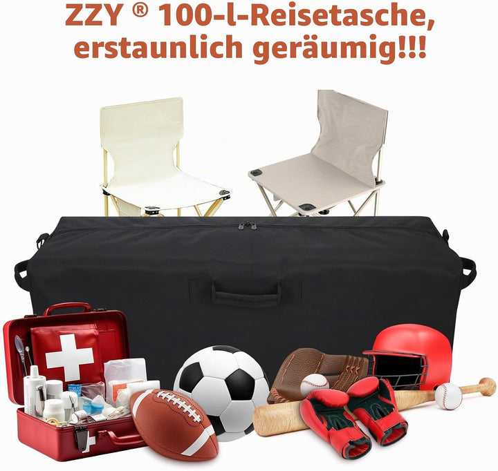 ZZY Grosse Reisetasche Leichte für Herren, 100L Sporttasche, Gepäcktasche für Reisen, Camping, Sport