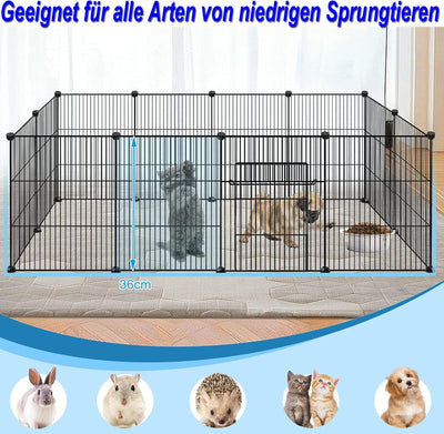 YRHome Freigehege Gittergehege für Kaninchen Hasen Meerschweinchen Gehege Freilauf Hamster Welpengeh