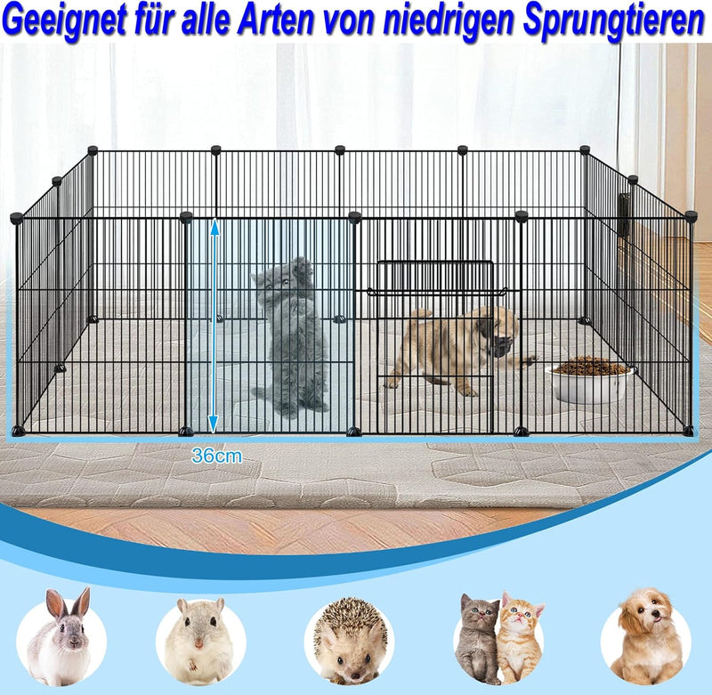 YRHome Freigehege Gittergehege für Kaninchen Hasen Meerschweinchen Käfig Gehege Kleintierkäfig inkl.