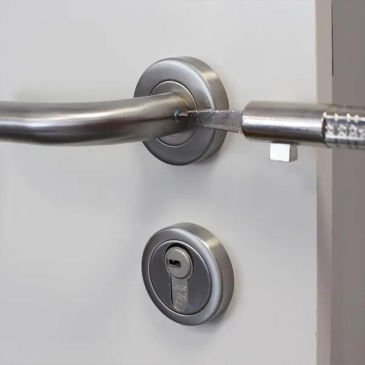 ToniTec Bauschlüssel 2 Stück Universal Architektenschlüssel Baustellenschlüssel mit Zylinder Messleh