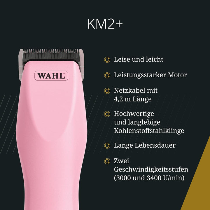 Wahl KM2+ Animal Clipper - Kabelgebundene Tierschermaschine - Leicht und Leise - Für Katzen, Hunde,