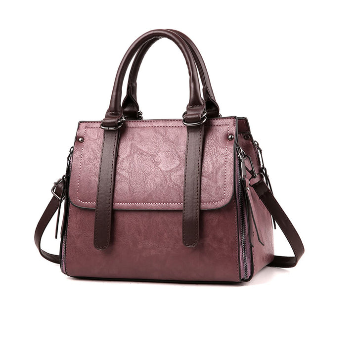 NICOLE &amp; DORIS Damen Handtasche Retro Schultertasche Henkeltasche Gross Leder Frauen Umhängetasche M