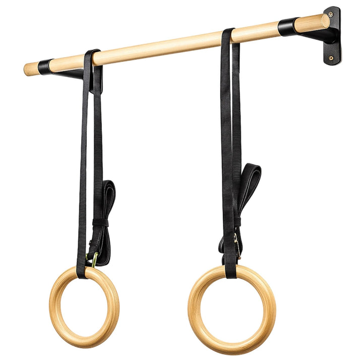 Klimmzugstange Wand, Holz Pull Up Bar, Fitness Krafttraining Klimmzug Stange für Erwachsene/Teenager