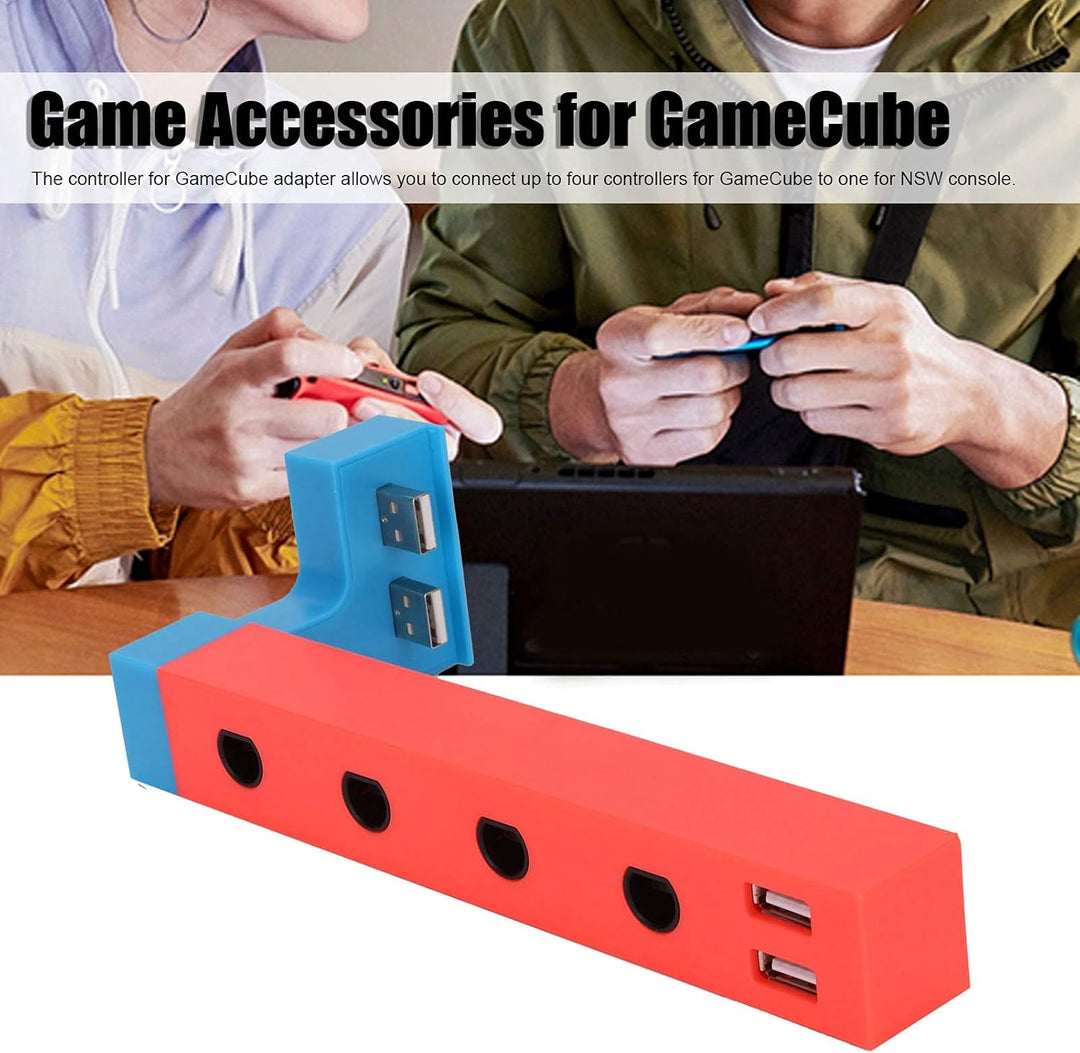 Kabelgebundener Controller-Adapter für, Tragbarer 4-Port-Adapter mit 2 USB-Anschlüssen, Professionel