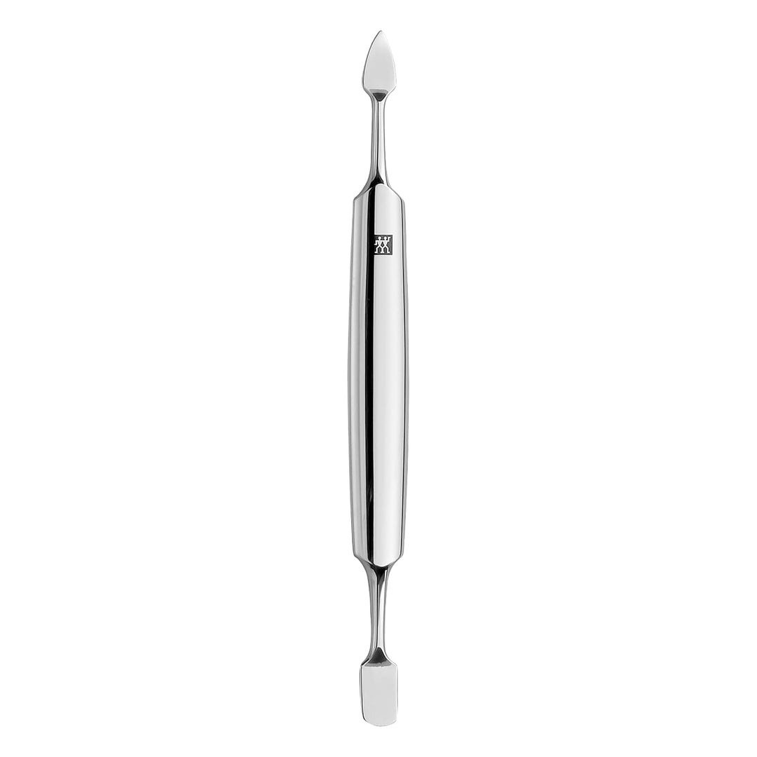 ZWILLING Maniküreset 5-teilig für Nagelpflege und Pediküre aus Rindleder mit Druckknopf, Anthrazit