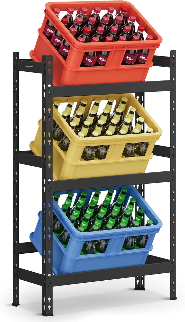 SONGMICS Getränkekistenregal, für 3 Getränkekisten, 3 Ebenen, Jede Ebene bis 30 kg belastbar, Geträn