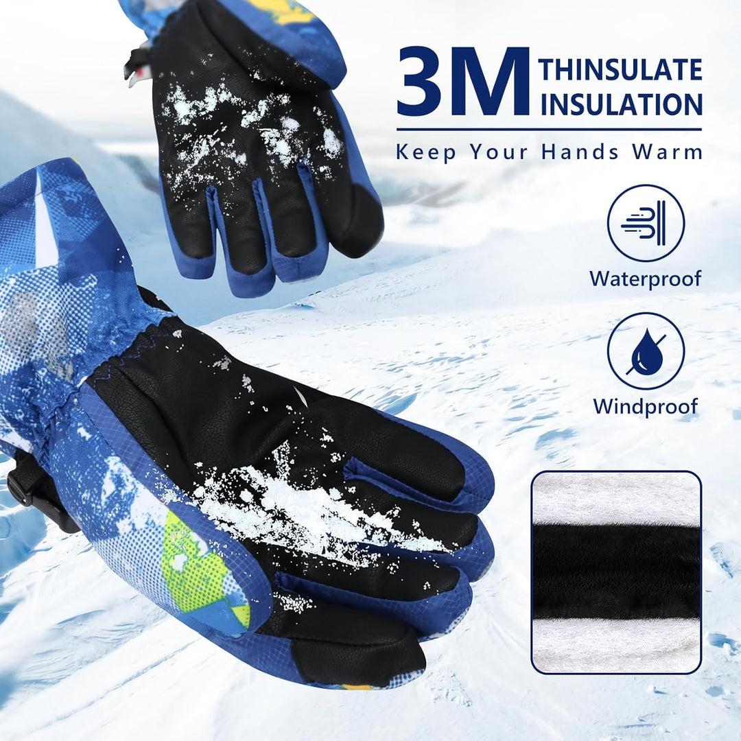 Odtmger Skihandschuhe, Wärmste wasserdichte und Atmungsaktive Schneehandschuhe für Kaltes Wetter, Pa