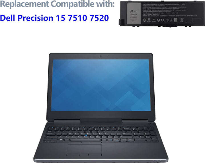 Swark Replacement Akku MFKVP Kompatibel mit [Dell] Precision 15 7000 7510 7520 Precision 17 7000 771