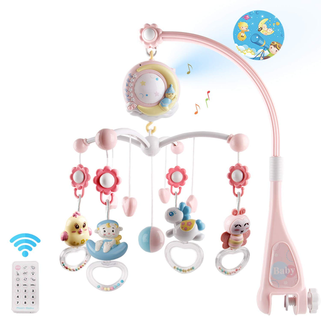 Mini Tudou Baby Mobile Musik Babybett mit Timing-Funktion Projektor und Licht,Baby Hängende Spielzeu