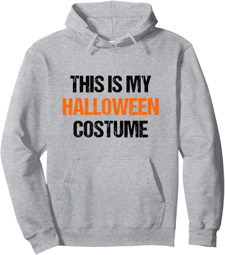 Vintage This Is My Halloween Costume Distressed Funny Retro Pullover Hoodie