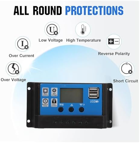 Solarpanel-Set, 300 W, DC 12 V, 24 V, 50 A, IP67, Wasserdicht, Hocheffizientes Solarpanel und Solarl