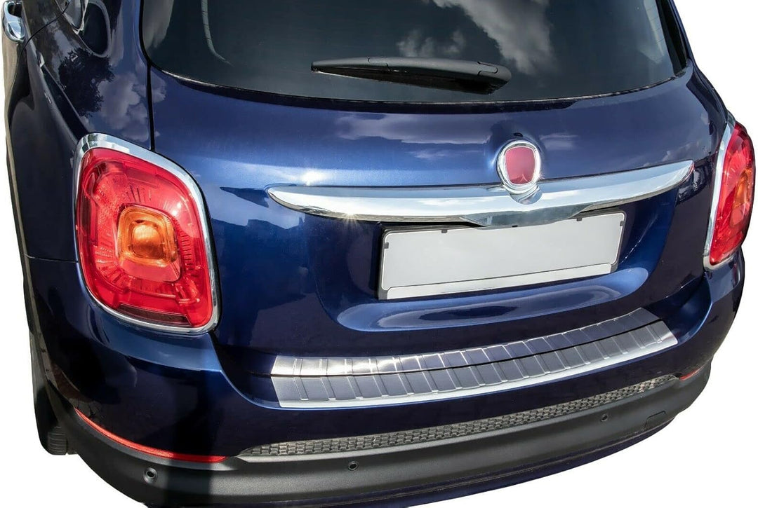 Ladekantenschutz Edelstahl MATT kompatibel für FIAT 500X ab BJ 2014- | mit Abkantung | premium Quali