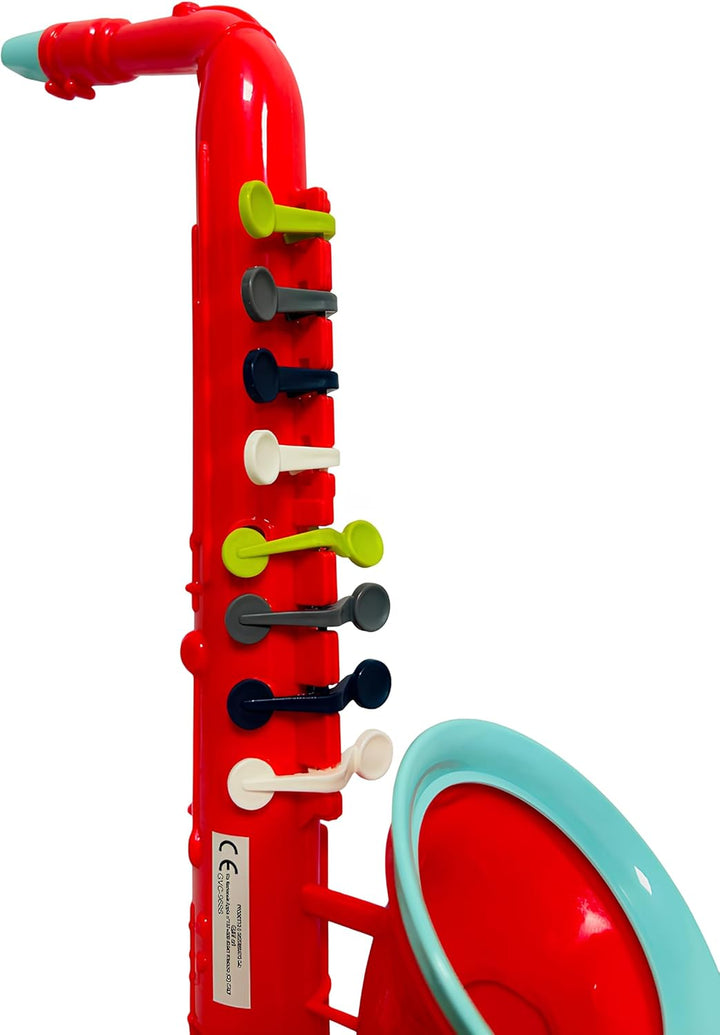 Trompete Spielzeug für Kinder 35 cm mit 4 Tasten Trompete Kunststoff Saxophon Spielzeug Saxophon 35