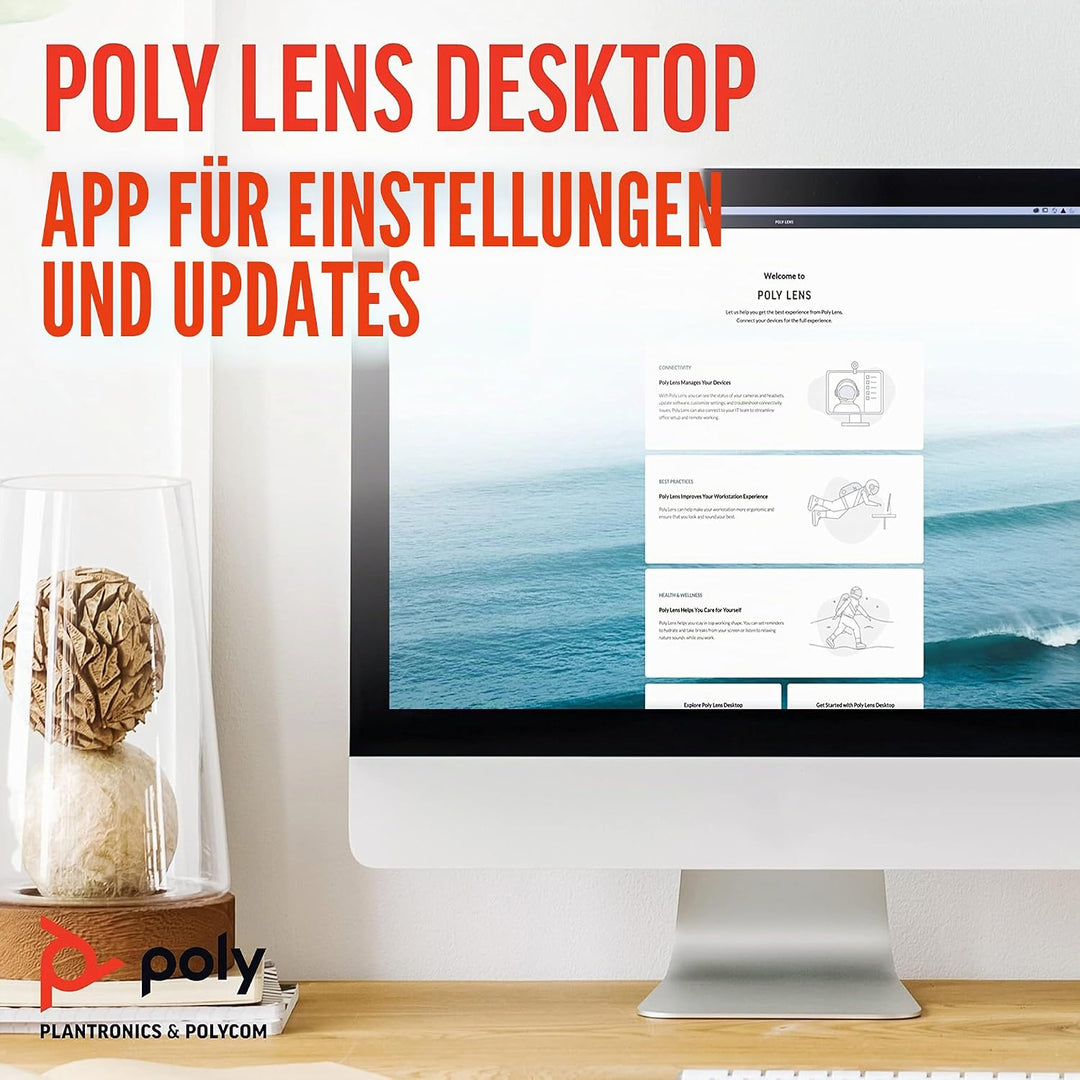 Poly - Sync 40 Konferenzlautsprecher (Plantronics) – für flexibles Arbeiten - Anschluss an PC/Mac mi
