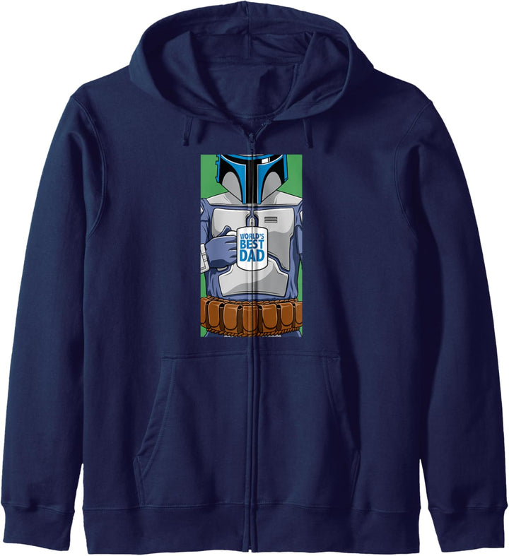 Star Wars Vatertag Jango Fett World's Best Dad Portrait Kapuzenjacke