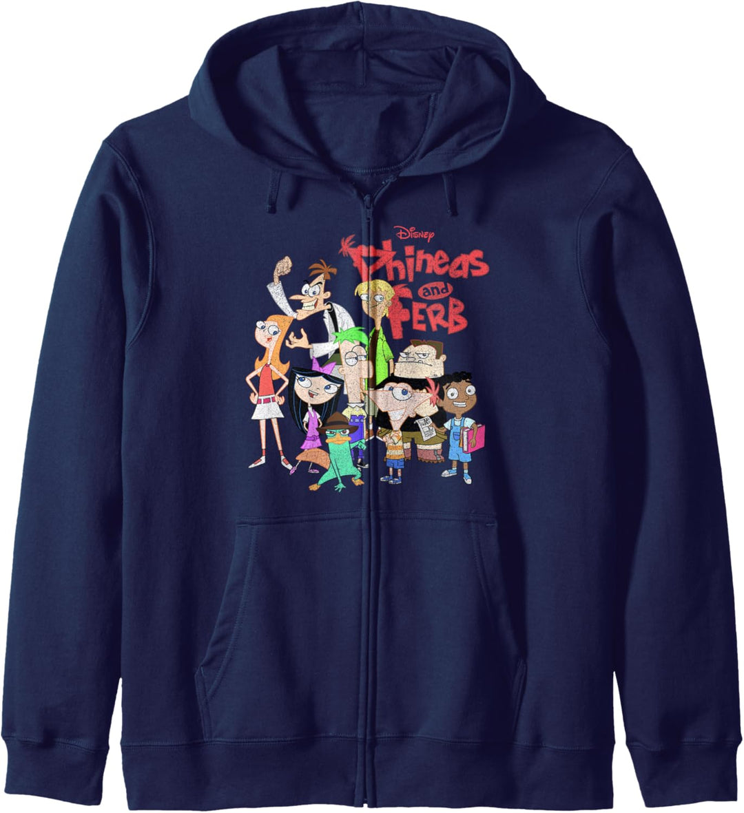 Disney Phineas And Ferb The Group Logo Kapuzenjacke
