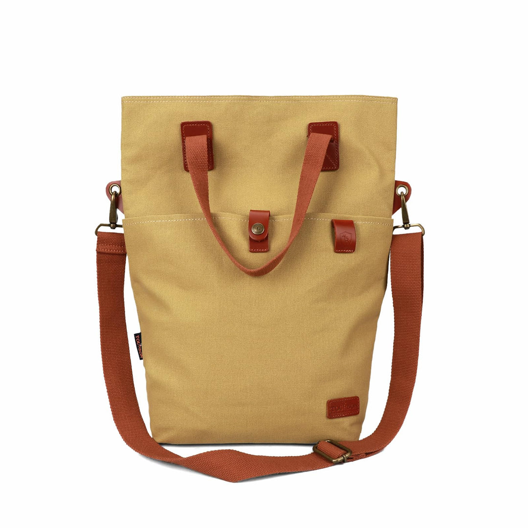 TOURBON Fahrradtasche für Damen, Segeltuch, Schultertasche, Packtasche zum Anclippen mit Schnellvers
