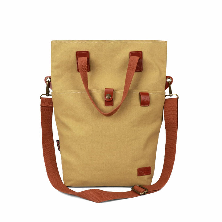 TOURBON Fahrradtasche für Damen, Segeltuch, Schultertasche, Packtasche zum Anclippen mit Schnellvers
