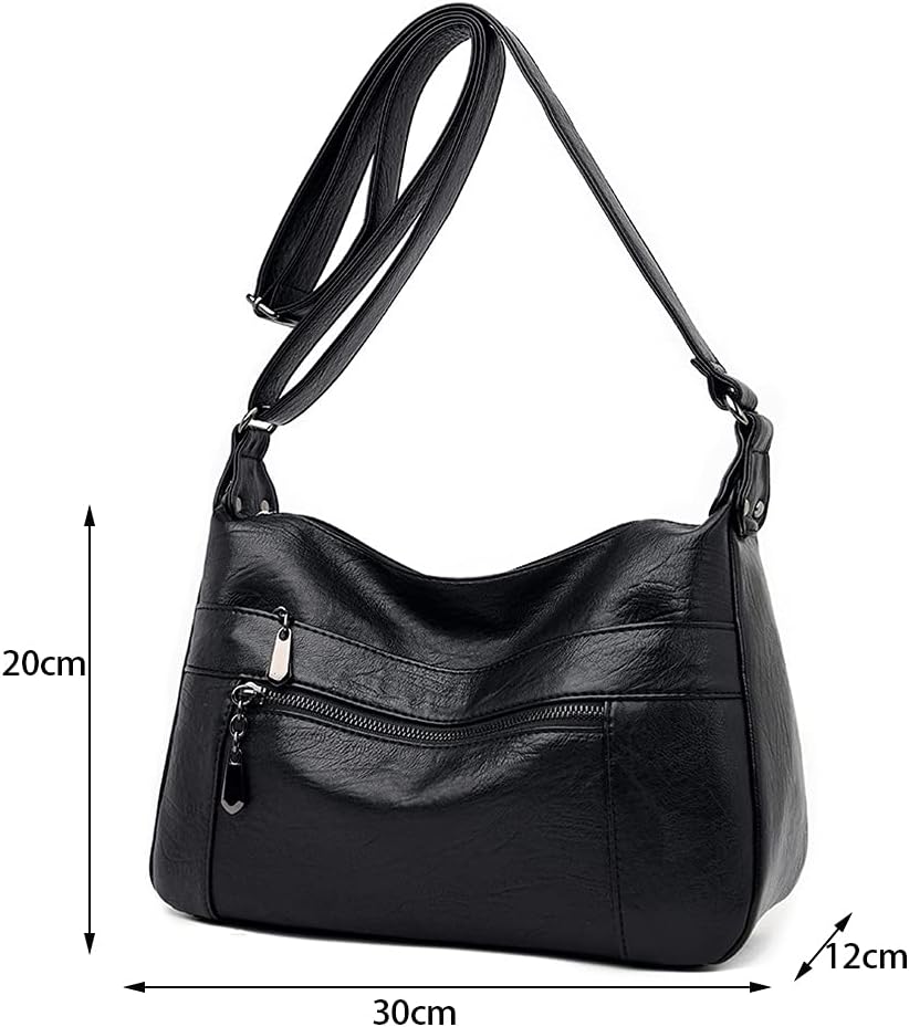 Sacmill Damen Crossbody KleineHandtasche Kleine Geldbörse Weichem Leder Geldbörsen Schulter Hobo Umh
