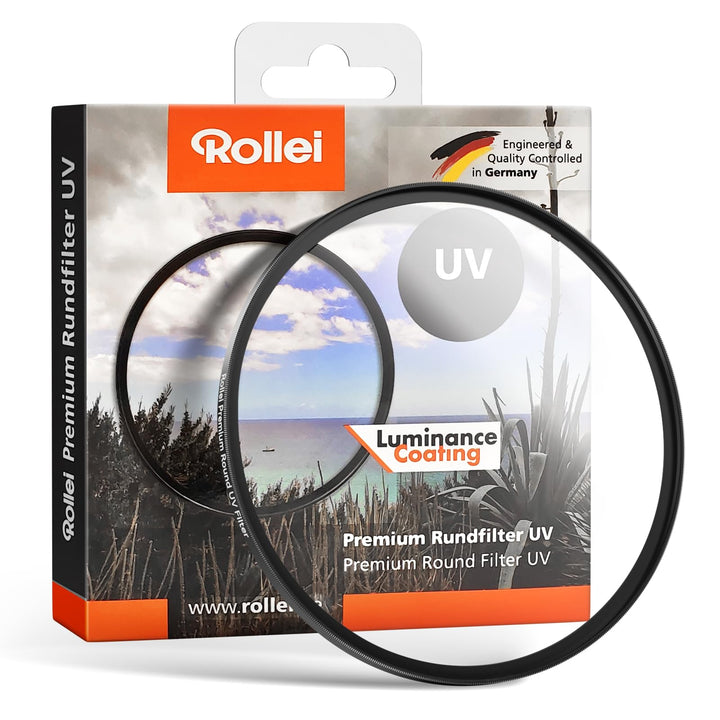 Rollei Premium Rundfilter UV 82 mm - UV Filter und Schutzfilter mit Aluminium-Ring aus Glas mit spez